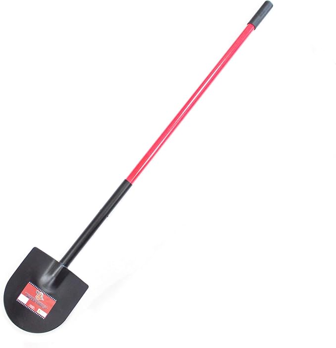 Bully Tools 12-Gauge Caprock/Pony Shovel - Heavy-Duty Steel Head, Long Fiberglass Handle, Landscaping Shovel with Easy Grip, Durable Design for Tough Soil Digging and Planting - 100% Made in USA