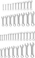 TEKTON Stubby Combination Wrench Set, 41-Piece | WCB90414 | (1/4 - 1-1/4 in., 6 - 32 mm, Common Sizes), Chrome Finish