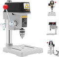 Upgrade Mini Benchtop Drill Press, 110V 340W Portable Electric Mini Bench Drill Press Metal Wooden DIY Jewelry Making Crafts Tool w/ 3-Level Speed Adjustment for DIY