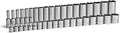 Capri Tools 3/8 in. Drive Shallow and Deep Chrome Sockets Set, 6-Point, 6 to 24 mm, 38-Piece