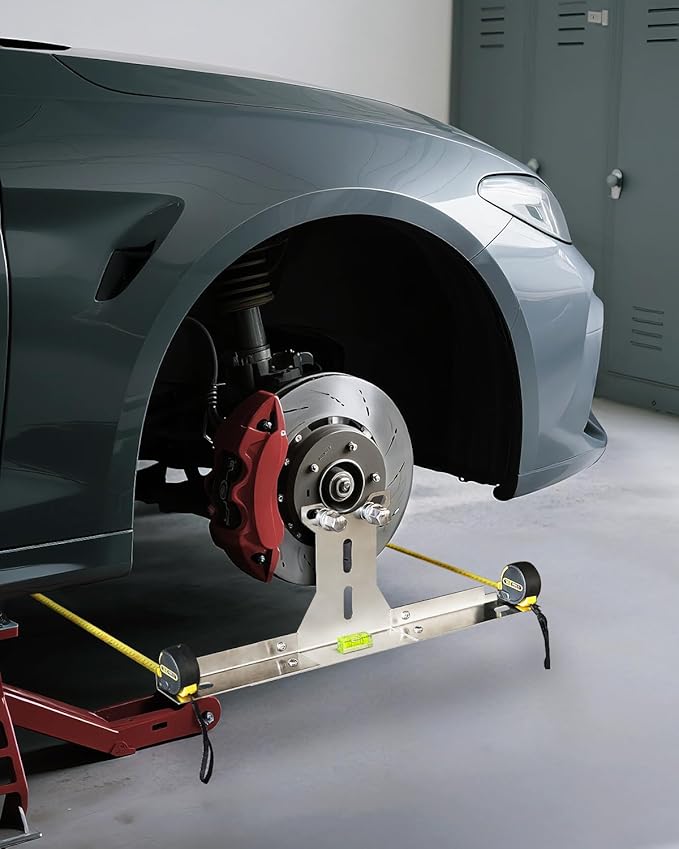 Wheel Alignment Tool for DIY Toe Adjustment, Stainless Steel Toe Alignment Plates Allow One Man Operation, Quick and Easy Way to Check Toe in/Out, Fits Most Cars & Trucks(Patent Design)