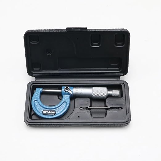 SHAHE 0-1''/0-25mm 0.01mm Outside Micrometer Gauge Micrometer Measuring Tool 5201-25A
