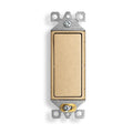 ELEGRP Matte Champagne Gold 3 Way Decorator Light Switch, 15A 120-277V, Paddle Rocker Switch Replacement, On/Off Wall Switch, Self-Grounding, Residential Grade, UL/CUL, 1 Pack