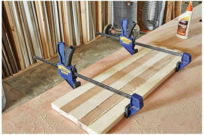 IRWIN QUICK-GRIP Bar Clamp, One-Handed, Mini, 12-Inch (1964744), Blue