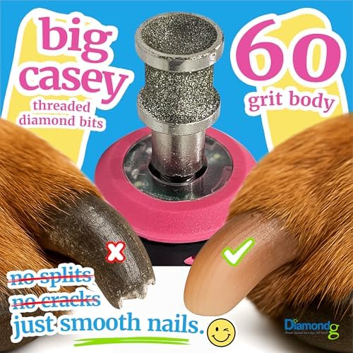 Diamondg Dog Nail Grinder Bits - Diamond-Coated, 60 Grit Body, 1pack, Large