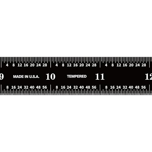 PEC Tools 18" Flexible Metal Rule, Designed for High-Accuracy Industrial Environments, Made in USA