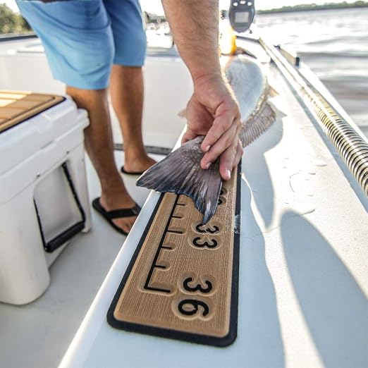 SeaDek Foam Fishing Ruler | Fish Ruler Perfect Boats, Coolers & Kayaks | 36" Fishing Measurement Tool | Fishing Accessories | 3M Adhesive Backing | Cool/Black