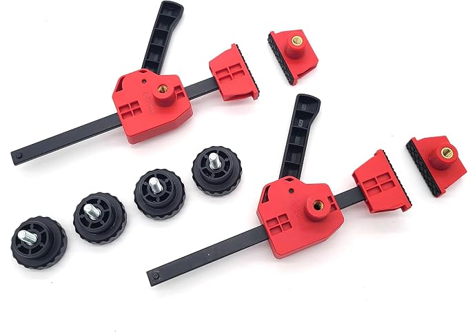 Taytools 12-Piece MFT Table Clamp Kit - 10' Vertical & Horizontal Clamps, Bench Dogs & Locking Knobs - Fits Tables with 20mm Dog Holes