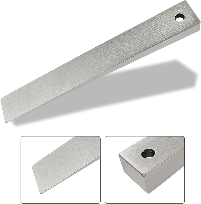1/2" x 3/4" x 6" Flange Wedge, Zinc Plated Metal Flange Wedge Pipe Fitting Welding Tool, Strong Welding Wedge, Rust-Proof, Corrosion Resistant and Strong, Spreading Flanges Triangle Tool