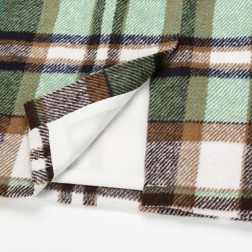 IDEALSANXUN Plaid Skirts for Women Fall Winter Knee Length Pencil Wool Skirt with Slit