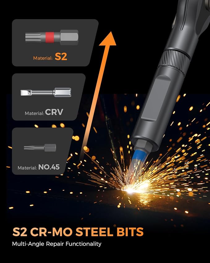 LIFEGOO Ratchet Screwdriver Set: 74 in 1 Magnetic Screwdriver Sets | Detachable T Handle,S2 Magnetic Steel Bits Tool Kit for Furniture Precision Electronics, Bicycle, DIY, Computer, Gift for Man