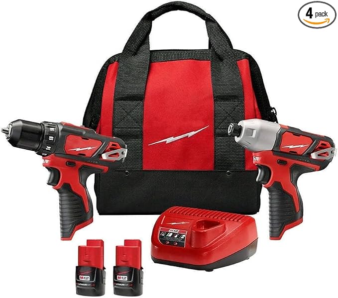 M12 12-Volt Lithium-Ion Cordless Drill Driver/Impact Driver Combo Kit (2-Tool) with Free M12 1.5Ah Battery (2-Pack)