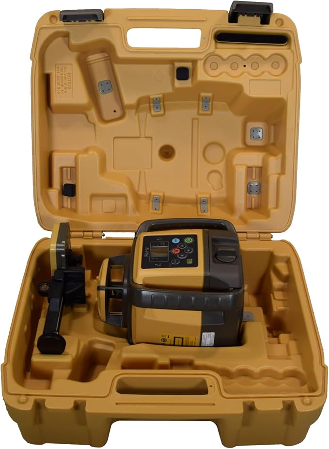 Topcon RL-HV2S Class 1 Multi-Purpose Self-Leveling Dual Grade Construction Rotary Line Laser Kit with LS-80X Laser Receiver & Tool Case (1051612-21)
