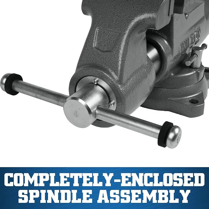Wilton Machinist Bench Vise, 5" Jaw Width, 8" Jaw Opening, 4-1/4" Throat (Model 500S)