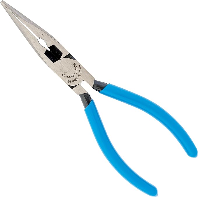 Channellock Needle-Nose Pliers 326 - Long Nose with Side Cutter, Channel Lock Pliers - 6 in