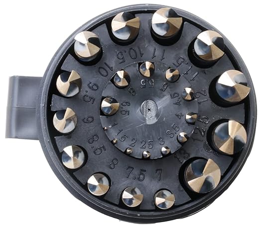 Drill America 25 Piece Metric Killer Force Drill Bit Set in Round Case, Jobber Length, Heavy Duty, High Speed Steel Bits for Metal, Wood, Plastic, Sizes 1mm to 13mm by 0.5mm, KFD Series ZMKFD4025-PC