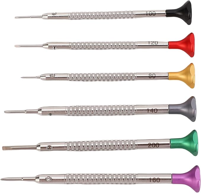 Precision Jewelers Screwdriver Set, 6Pcs Micro Watch Screwdriver Set for Watch, Jewelry, Eyeglass, Electronics Repair