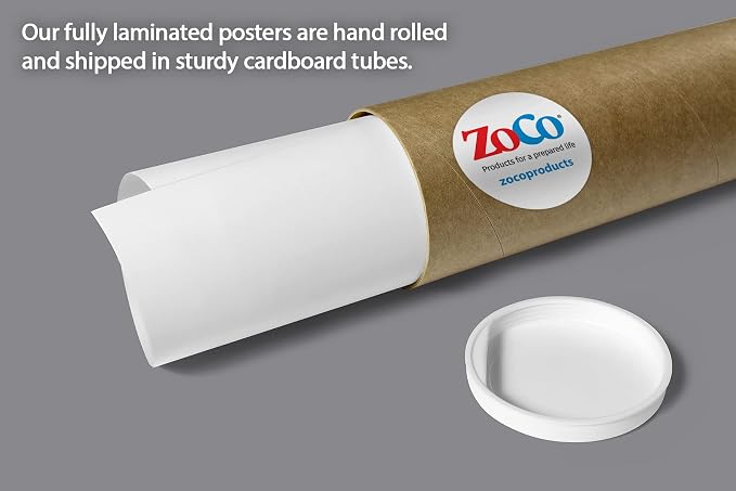 ZOCO – Types of Angles Poster – Geometry Math Anchor Chart, Laminated 17 x 22 – Classroom Reference for Middle & High School