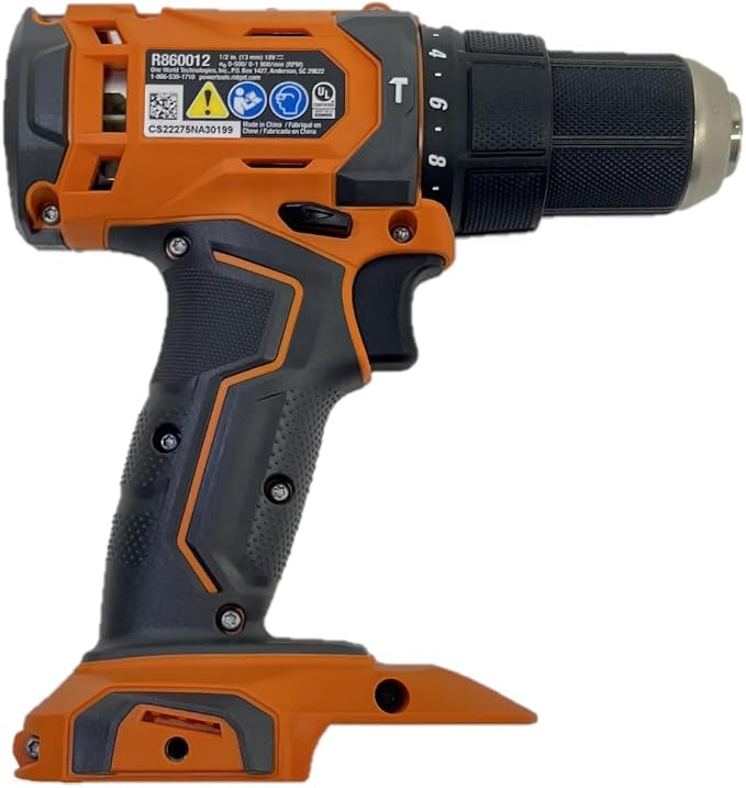 RIDGID 18V 1/2 in. Hammer Drill/Driver R860012 (Bare Tool)