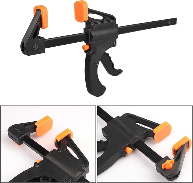 6 Pack 10 Inch F Bar Clamp, Medium Duty 300lbs