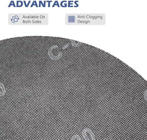 HUAALIUCHE 20" Sanding Screen Discs - Mesh Floor Sanding Screen - Black Silicon Carbide - for Wood Floors (10 Pack, 80 Grit)