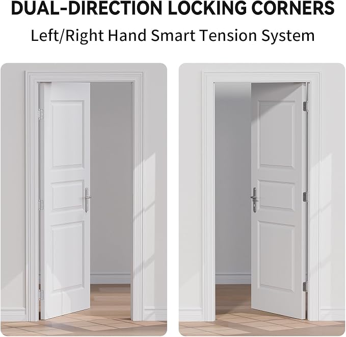 3 Pack Self Closing Door Hinges, 3.5 Inch Spring Loaded Door Hinges for Garage, Front, Back Door, Left/Right Hand, Adjustable Tension, 5/8'' Radius Corners, UL Listed, Brushed Nickel