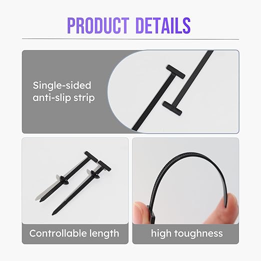 Mavens Cable Tie Buckle, 30 PCS Nylon Universal Cable Tie Buckle, T-Shaped Fixion Tools, Car Zip Ties & Button Zip Ties for Fender Liners, Underbody Panels, Splash Shields