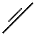 PEC Tools Flexible Metal Ruler Set (6"+18"), Premium Stainless Steel with Black Chrome Finish, 16R Graduation (1/32", 1/64", 1/50", 1/100"), Easy to Read Machinst Rule for Professionals, Made in USA