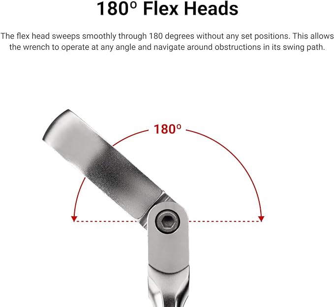 TEKTON 14 mm Flex Head Ratcheting Combination Wrench | WRC26414 | 12-Point