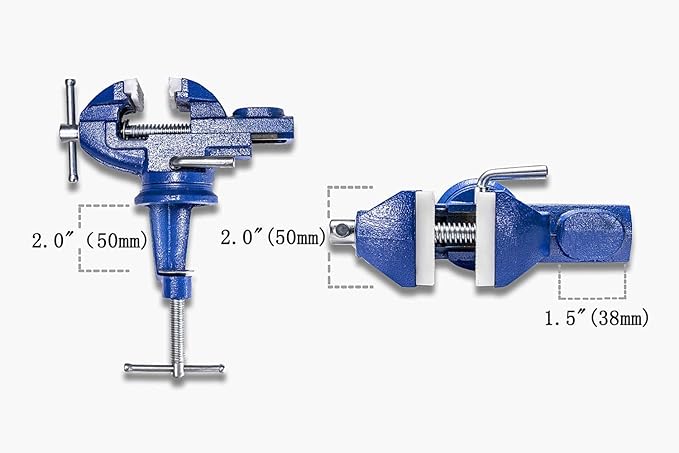MYTEC Mini Home Vise, nylon jaws Clamp-On Vise, 2.0"