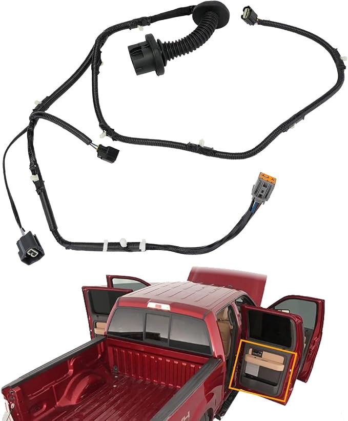 Door Jumper Wiring Harness, Compatible with 2009-2014 Ford F150 Crew Cab | Right Rear Passenger Side Door, RH Rear Door Jumper Wire Assembly, Replace# 9L3Z-14630-CAA, 9L3T-14632-JCA, AL3T-14632-DD
