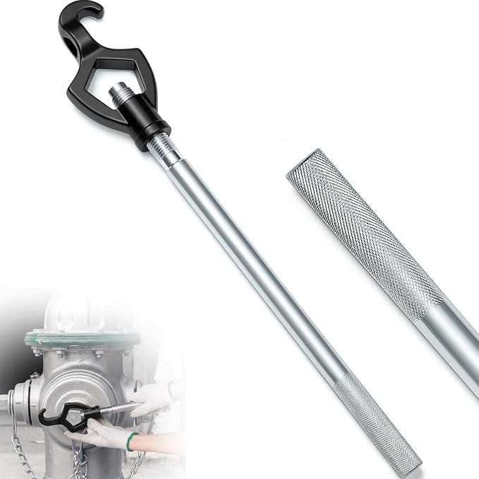 Tandefio 1 Pcs Fire Hydrant Wrench, 1-1/2" to 3", Black | Adjustable Hydrant Key for Utility Crews, Multifunctional Hydrant Wrench for Tightening Fire Nuts Tightening Water Pipes