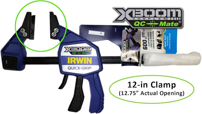 QC-Mate by XBoom Coupler (3/8" & 1/2" Duo-Jaw Set, 12” QC-Mate Clamp)