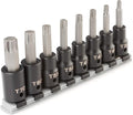 TEKTON 1/2 Inch Drive Torx Impact Bit Socket Set, 8-Piece | SIB92102