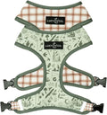 Lucy & Co. Reversible Dog Harness - Water-Repellent Neoprene, Dual-Print Design, Easy Swap Style, Adjustable Comfort Fit - Camp Out Reversible Harness - Medium