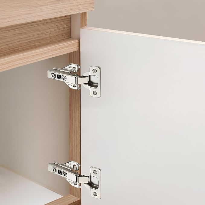 Ravinte 2 Pair 4 Packs Full Overlay Cabinet Door Hinges for Face Frame Cabinet,105 Degree Adjustable Concealed Kitchen Cabinet Hinges Soft Close