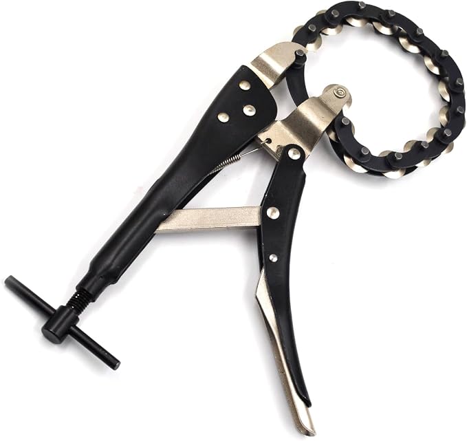Exhaust Tube Chain Cutter, 0.6" to 3.3" Tailpipe Cutter, Tube Cutting Pliers for Cutting Exhaust Pipe Copper Pipes