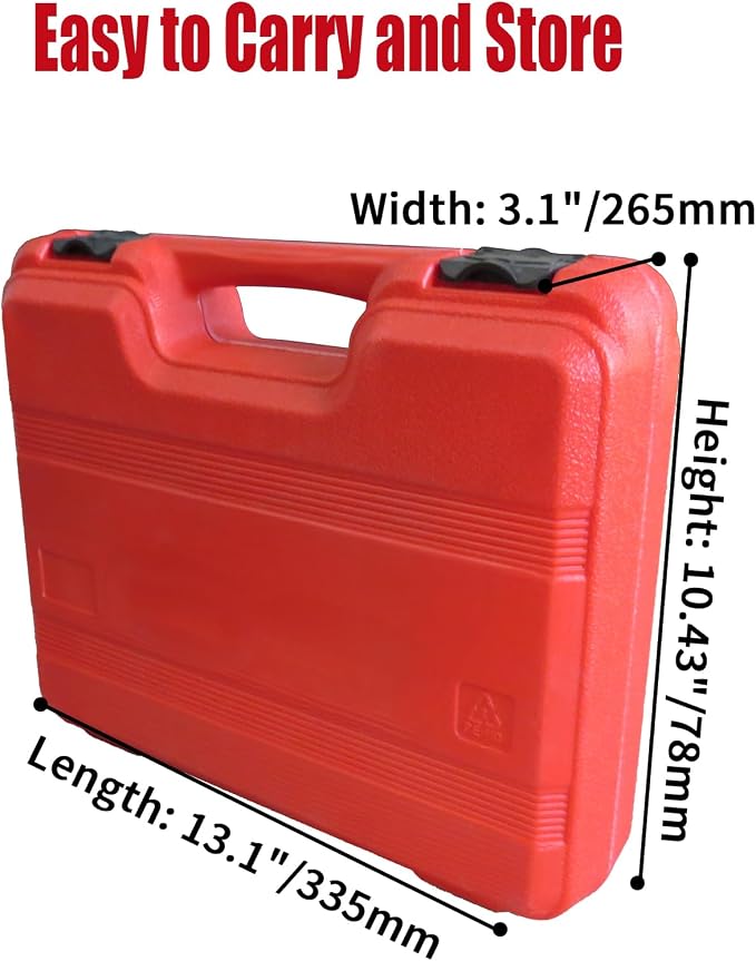 TONYNOL 1/2 Inch Deep Drive Impact Socket Set,6-Point,Metric (10mm-32mm),14 Pcs,Cr-Mo Steel,With a Storage Case