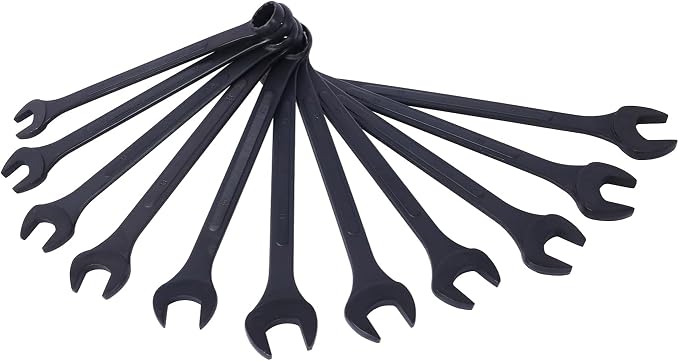 11PC Jumbo Combination Wrench Set, Metric, 34-50mm, Extra Large Wrenches | 34, 35, 36, 38, 40, 41, 42, 44, 46, 48, 50 mm sizes, Extra Large Combination Wrench Sets with Pouch (11PC-Metric)