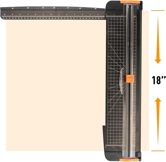 Paper Cutter 18 inch, 5 Pcs Blade 18-inch Cutting Length Paper Trimmers, 18 inch Wrapping Paper Cutter Portable Slicer for Craft Scrapbooking Cardstock