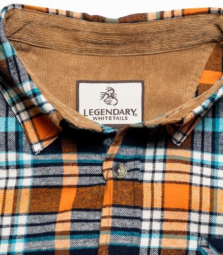 Legendary Whitetails Mens Flannel Long Sleeve Button Down 100% Cotton Shirt
