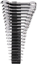 TEKTON Stubby Combination Wrench Set, 19-Piece | WCB95408 | (1/4 - 1-1/4 in.), Modular Organizers, Chrome Finish