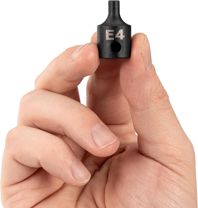 TEKTON 3/8 Inch Drive x E4 External Star Impact Socket | SID12404 | Shallow