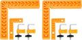 HARFINGTON 4Pcs Corner Clamp 90 Degree 3/8" Right Angle Clamp Set for Woodworking, ABS Plastic Positioning Square Tool for Picture Frame Box Cabinets Drawers, Yellow