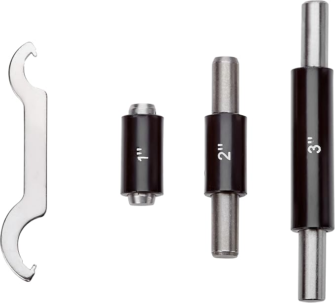 Premium Outside Micrometer Set 0-4" / 0.0001" (0-1"/1-2"/2-3"/3-4") Precision Machinist Tools w/Carbide Tips, Standards, Ratchet Stop, Green
