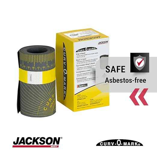 Jackson Safety Pipe Measuring Tool - Wrap-A-Round Tape Pipe Fitting Tool (Multiple Sizes and Heat Ratings)