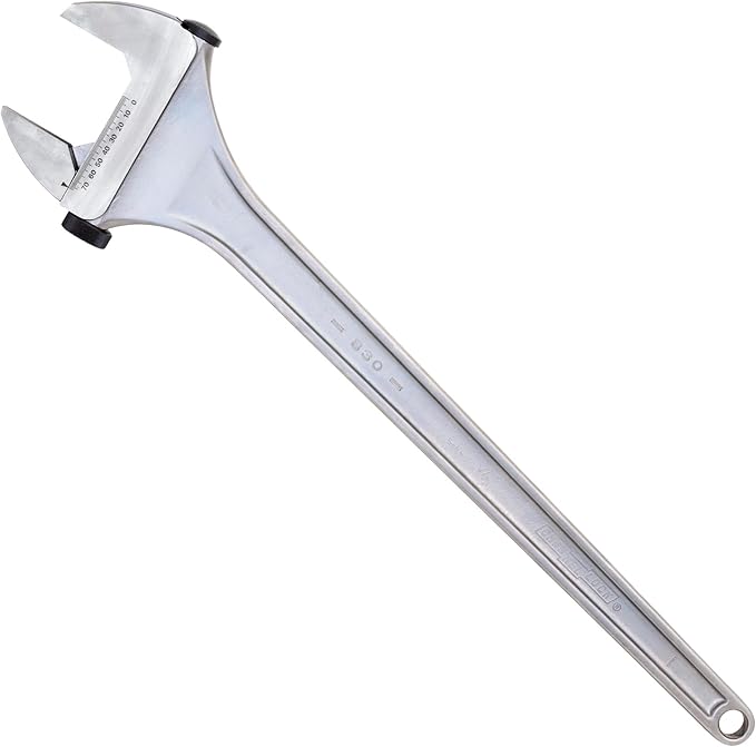 Adjustable Wrench, 3 in. Jaw, 30 in. L