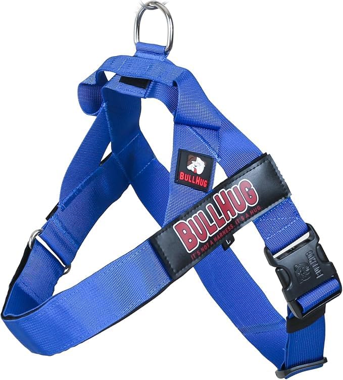 Adjustable Dog Harness– No Pull, No Choke – for English Bulldogs, French Bulldogs, Pugs & Broad-Chested Breeds – Easy, Safe Walks (Royal Blue, Large)