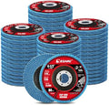 EZARC Zirconia Flap Discs 80 Grit, 4-1/2 x 7/8-Inch, Type 29, 50-Pack