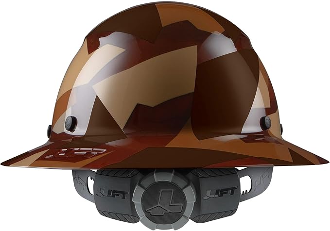 LIFT SAFETY Dax Fiber Resin Full Brim Safety Helmet/Hard Hat | 6 Point Suspension for Comfort & Impact Protection